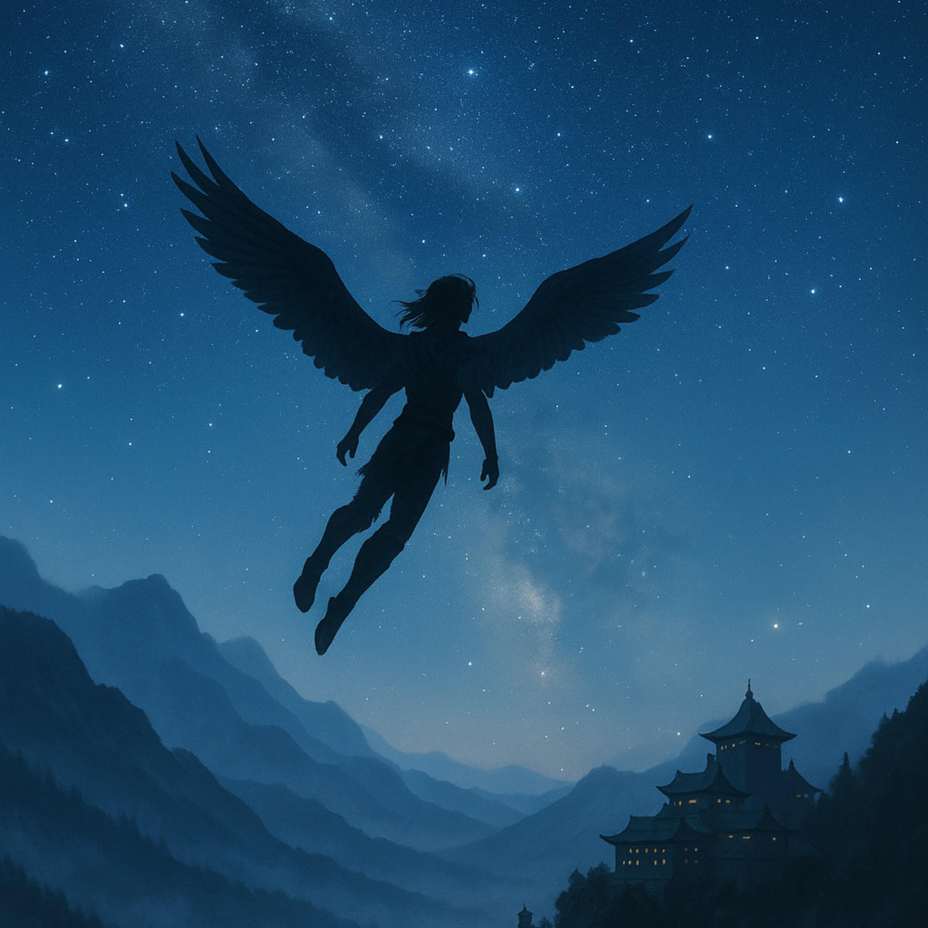 Damion flies free for the first time over the Celestial Palace