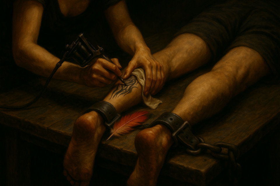 Damion gets extensive tattoos from Nori