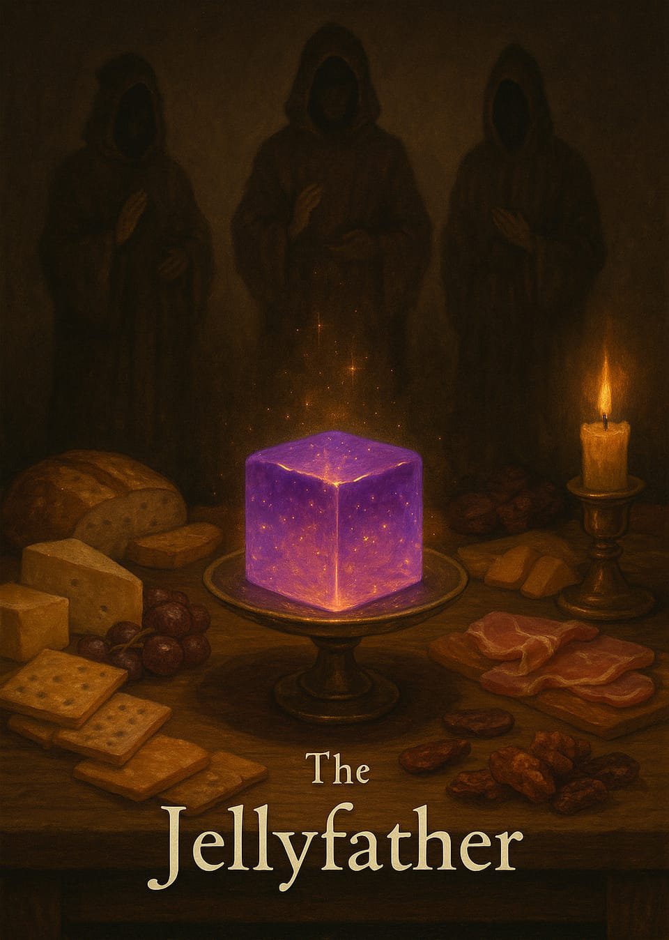 A gelee cube is being worshipped