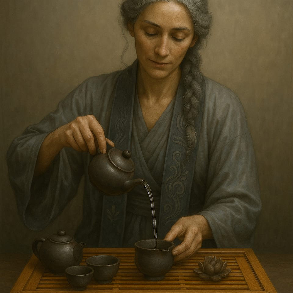 Marsh Master Selune pouring tea